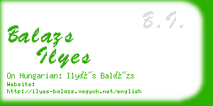 balazs ilyes business card